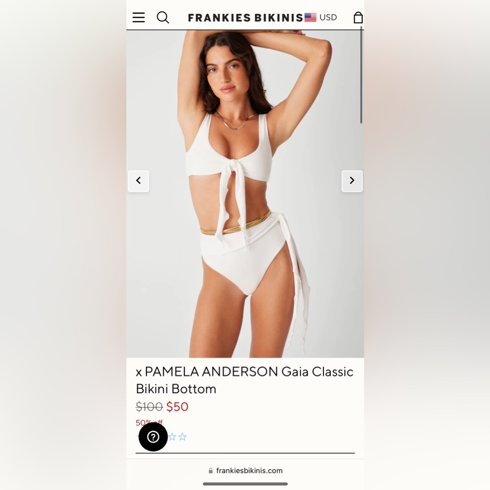 White Frankie’s Bikinis matching bikini